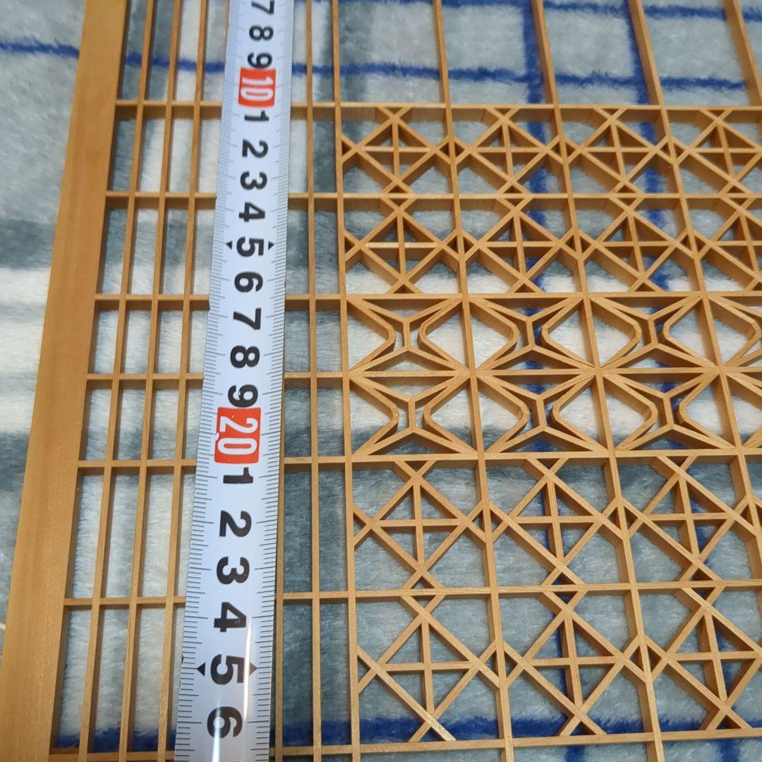 昭和レトロ 組子欄間 1枚 書院障子 建具 衝立 引戸 ガラス戸