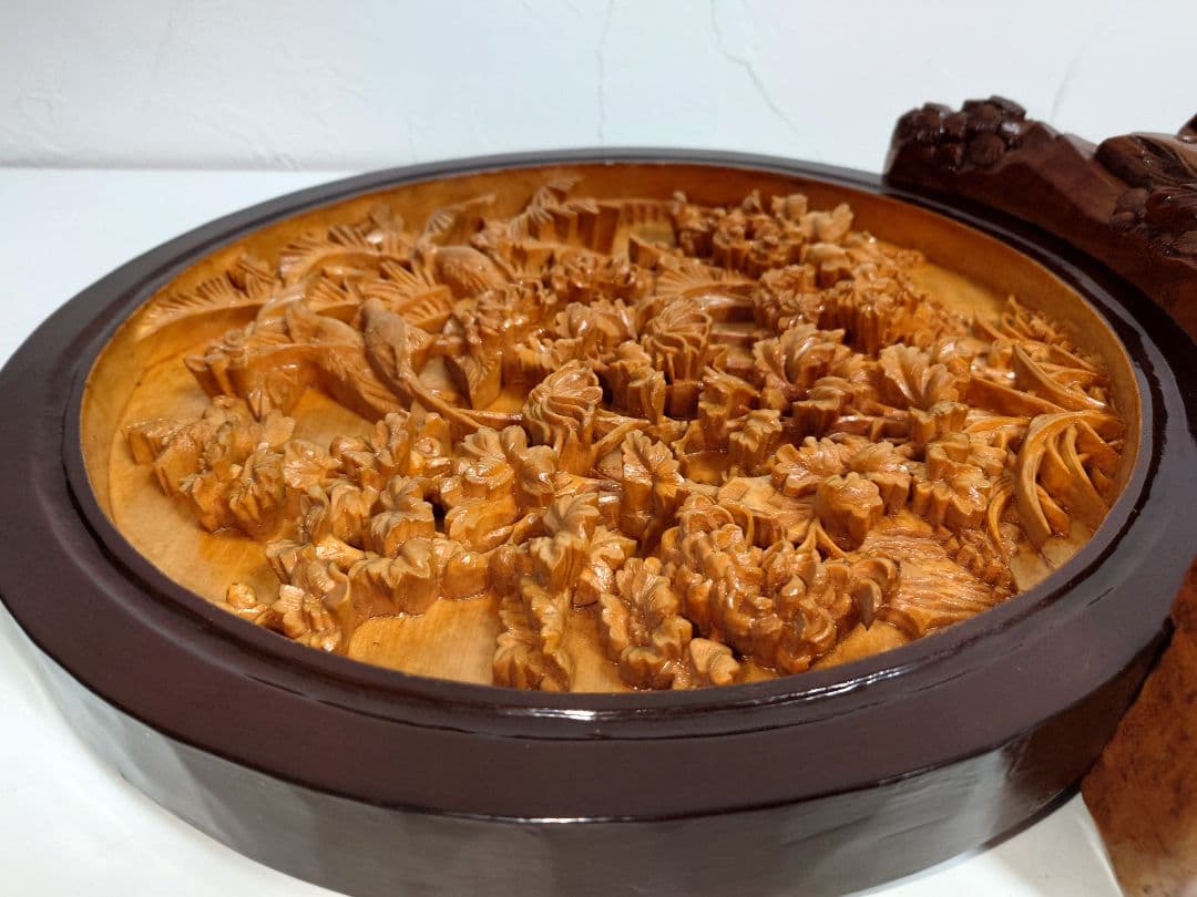 木製 木彫 彫刻 雉 キジ きじ アンティーク インテリア雑貨 縁起物 置物