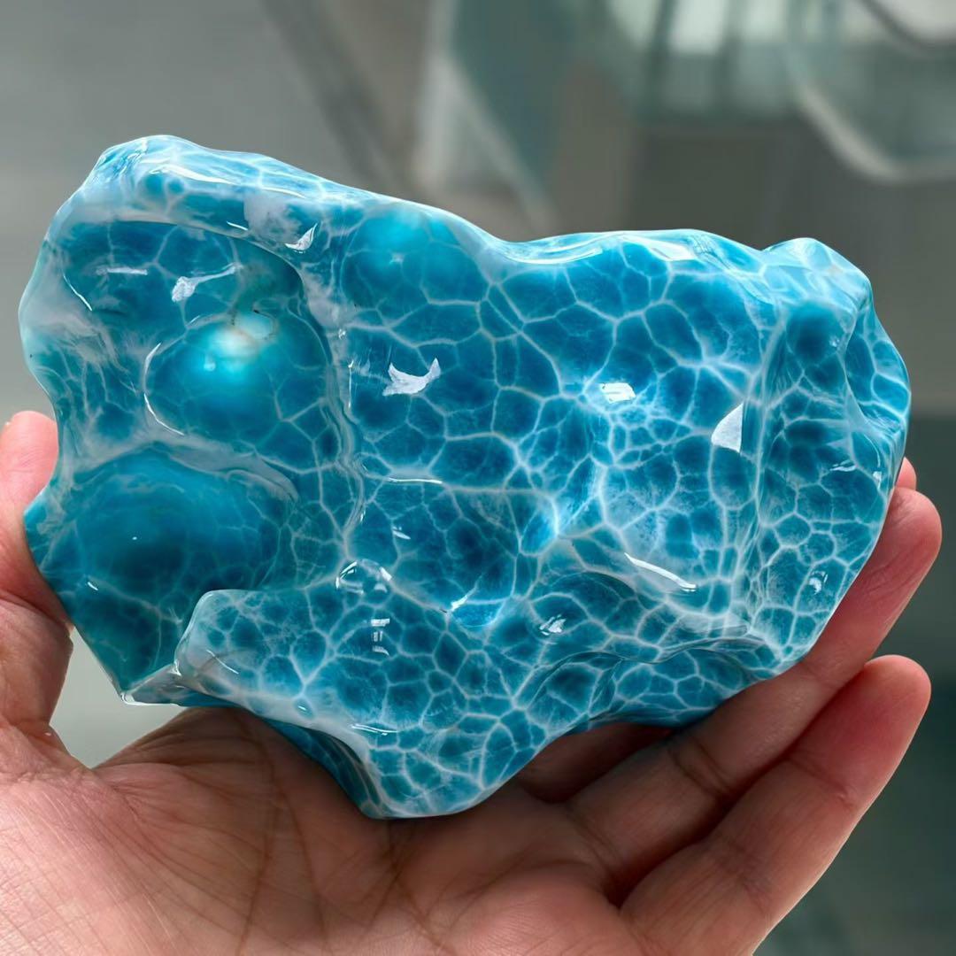 天然無処理　ラリマー ルース 原石 436.7g