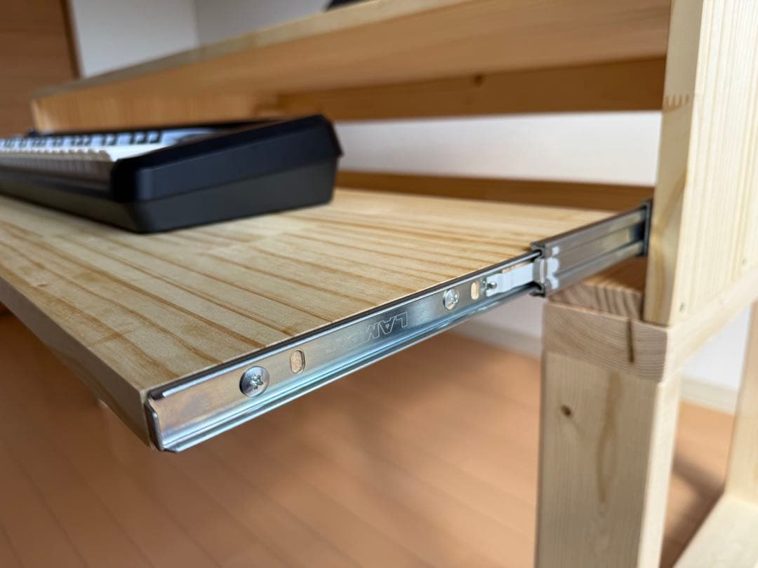 DTMデスク スライドテーブルつき