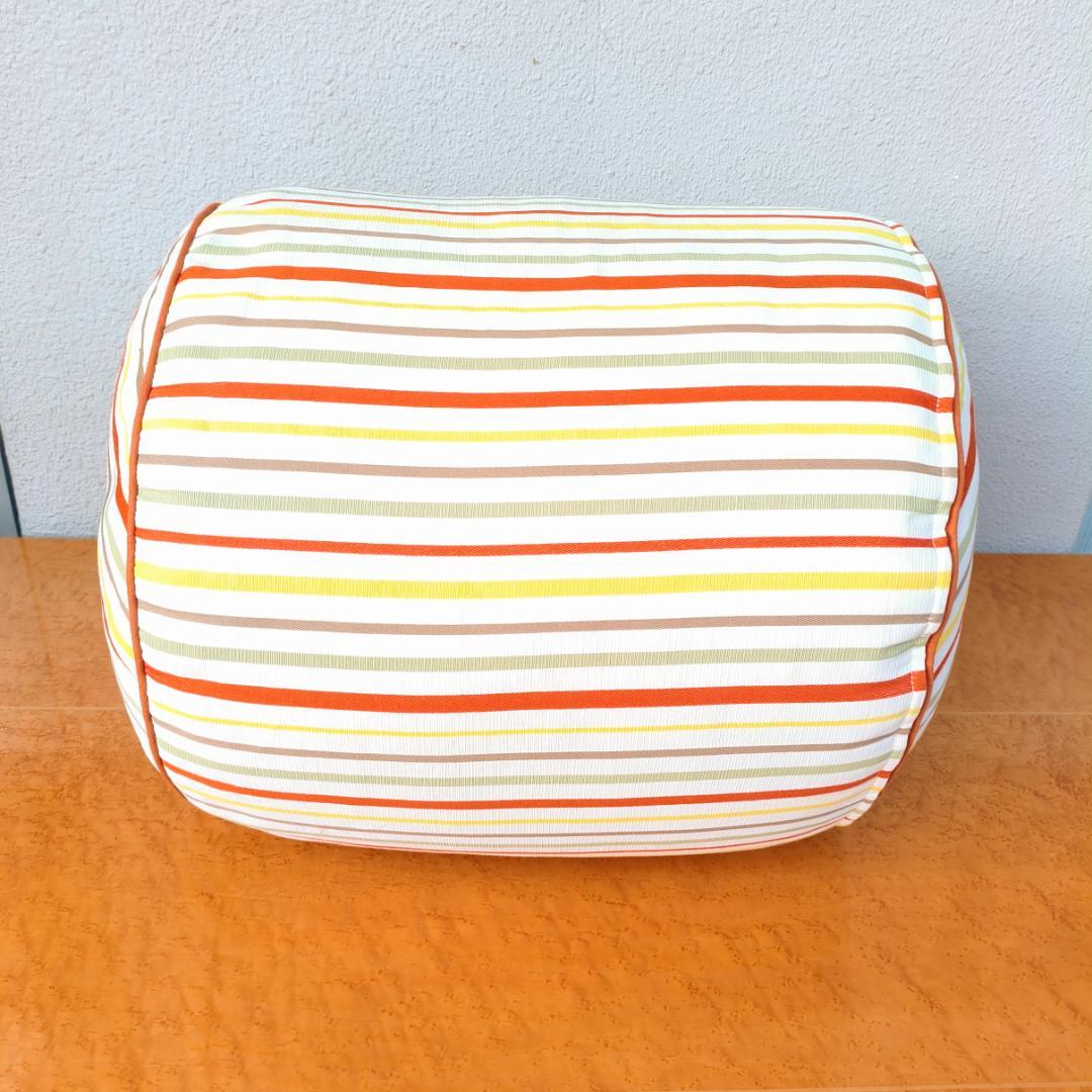 特注品 川島織物 セルコン vita ボーダー 俵型 ビーズクッション