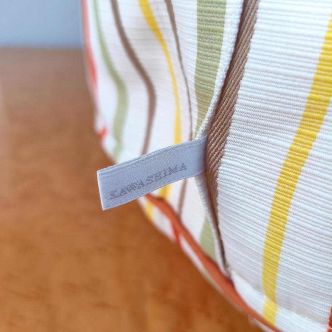 特注品 川島織物 セルコン vita ボーダー 俵型 ビーズクッション