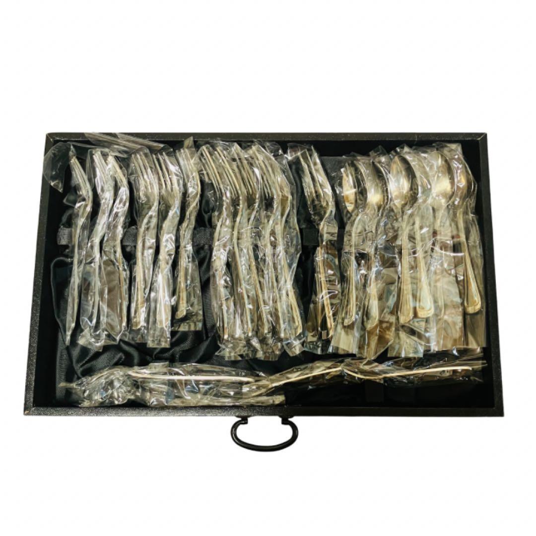 【未使用品】AZUMA 18-8 ステンレスカトラリーセット 50本