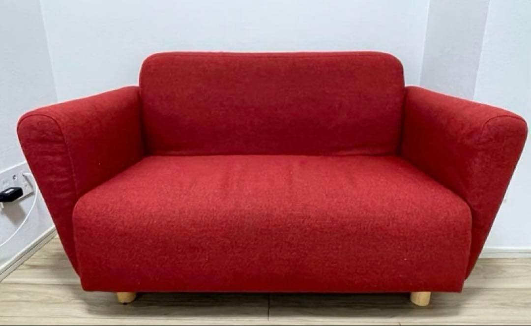 限定セール！現品限り！フランフラン　ソファ　赤　2人掛け　レトロ　アメカジ