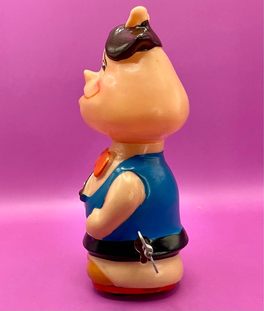 虫プロ悟空の大冒険 猪八戒 ゼンマイ走行ソフビ人形デッドストック未使用箱入米澤