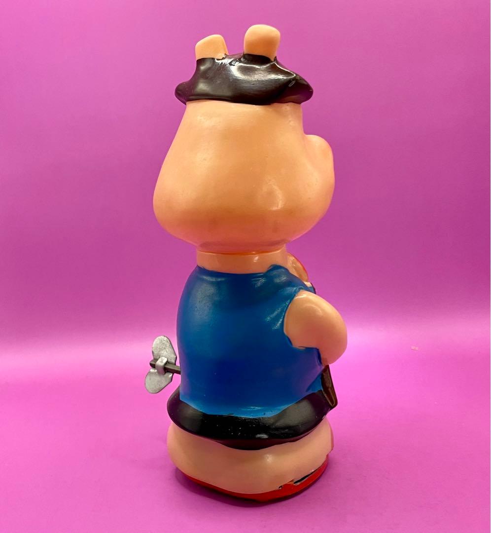 虫プロ悟空の大冒険 猪八戒 ゼンマイ走行ソフビ人形デッドストック未使用箱入米澤