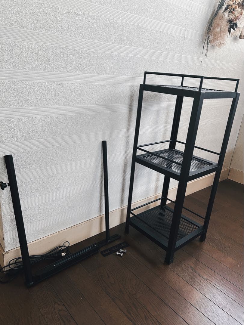 ☆送料込み☆アイアン植物棚　即購入OK ライトレール付　ボタニカル　アガベ　塊根