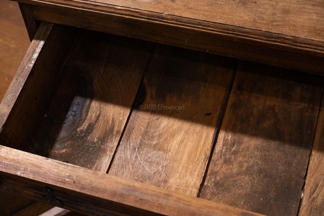 ヨーロッパ　アンティーク剥離家具　無垢 飾り棚 ディスプレイ キャビネット食器棚