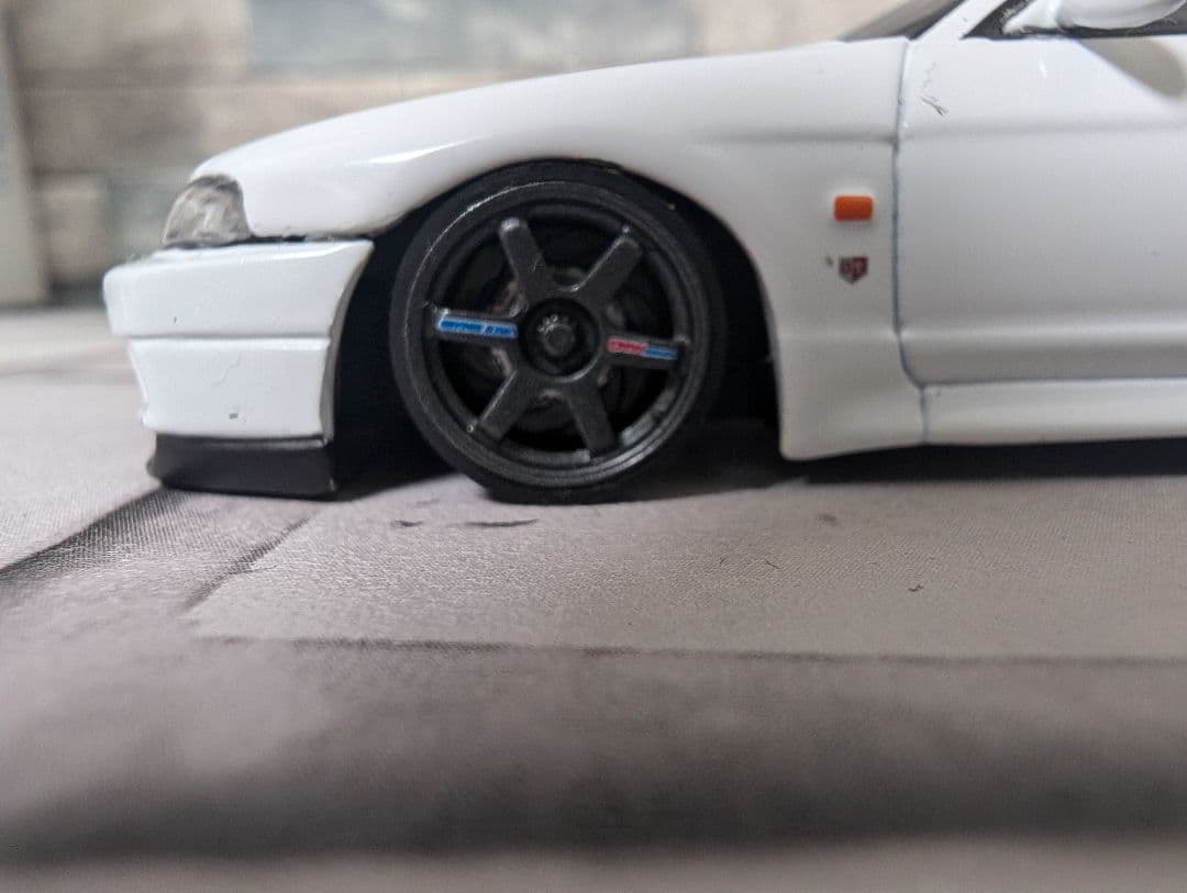 1/43 エブロ製 R33 GTR 極低超扁平カスタム 改造ミニカー