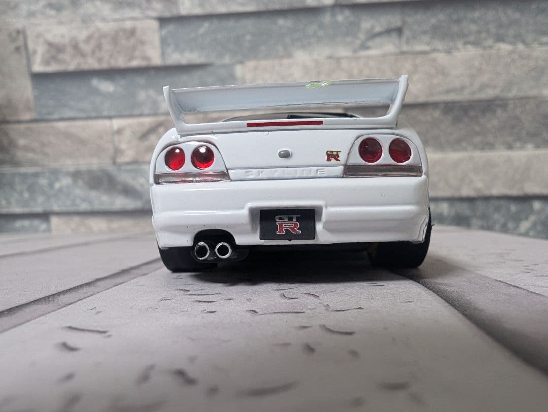 1/43 エブロ製 R33 GTR 極低超扁平カスタム 改造ミニカー