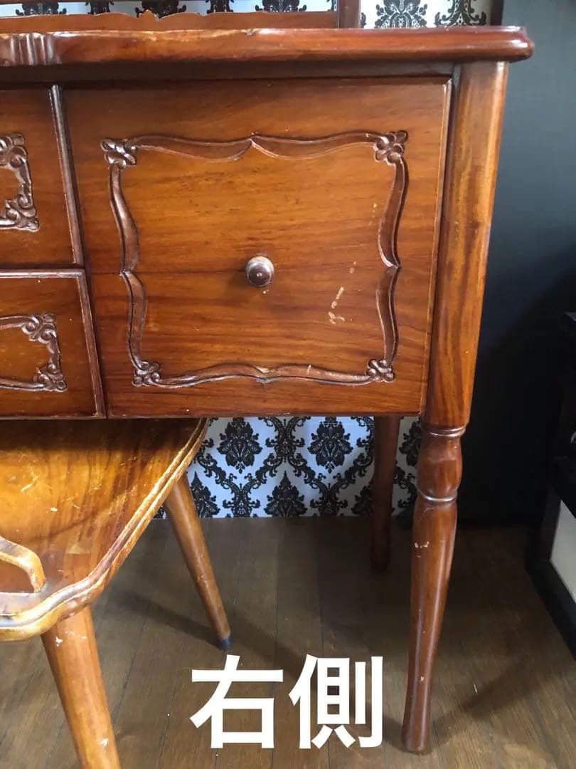 超稀少♦️ローズウッド♦️ダルギア 高級ドレッサー&チェア♦️紫檀♦️入手困難♦️送料込