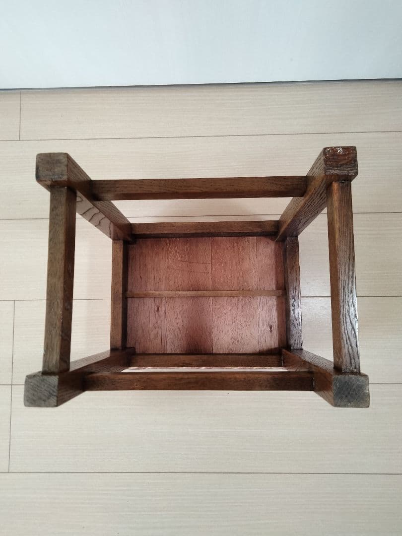 【張替未使用品】ベルギー生地金華山小さなの木製スツール