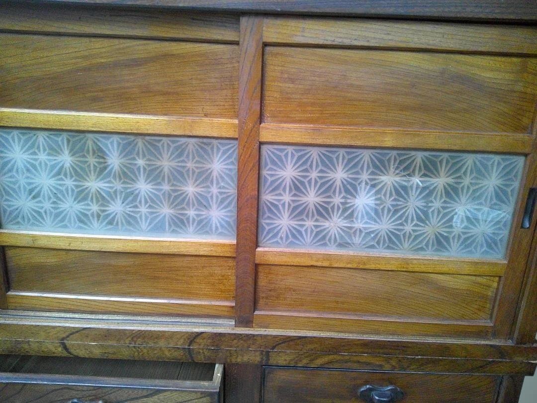 ■昭和レトロ　水屋箪笥　　アンティーク家具　　和風食器ダンス　　■