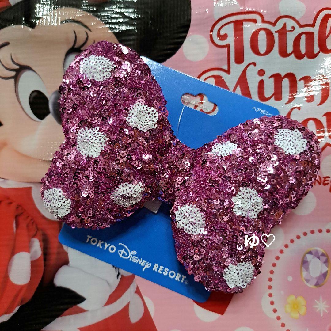 ディズニー♡ミニーヘアゴム ヘアポニー ミニーの日 ピンク