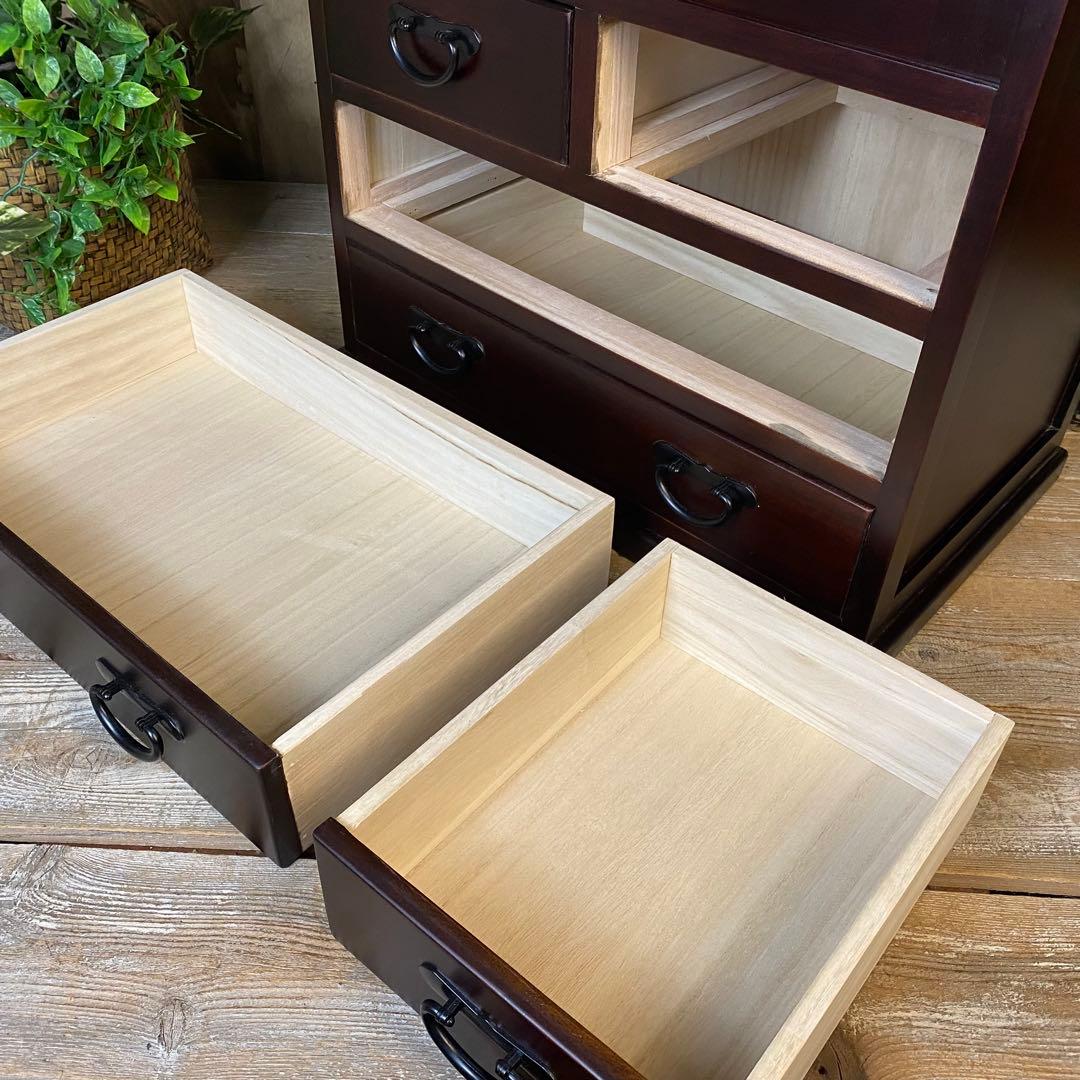 大幅値下げセール中！民芸家具桐材多引き出しチェストタンスA56㎝×58