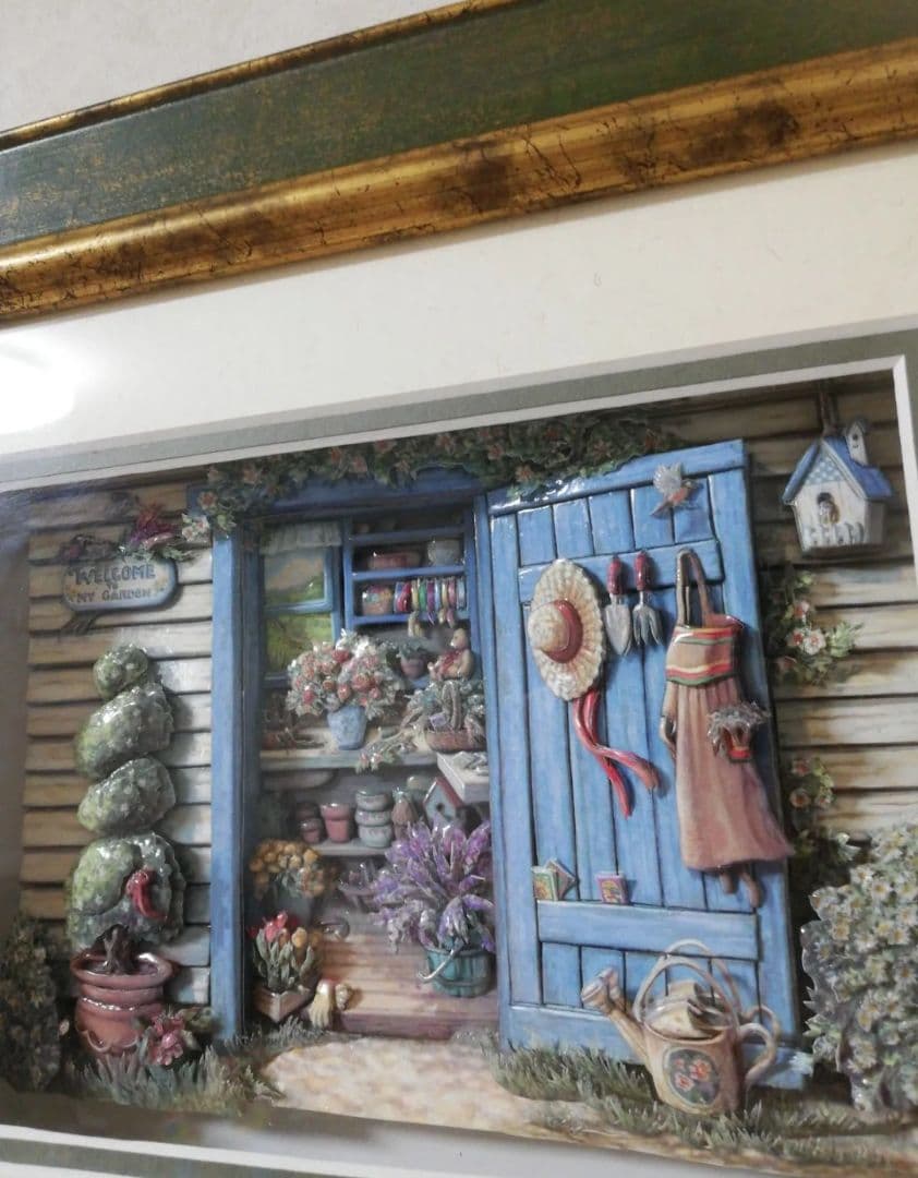 ウェルカムマイガーデン　 シャドーボックス　ハンドメイド