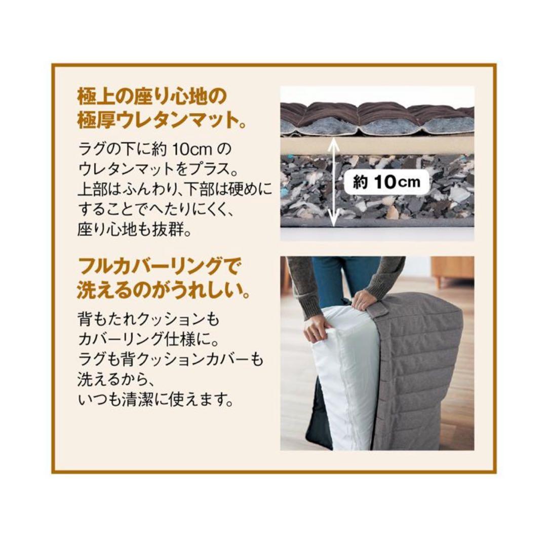 コーナーソファ ウレタンマット付き グレー　ソファーベッド　ベルメゾン