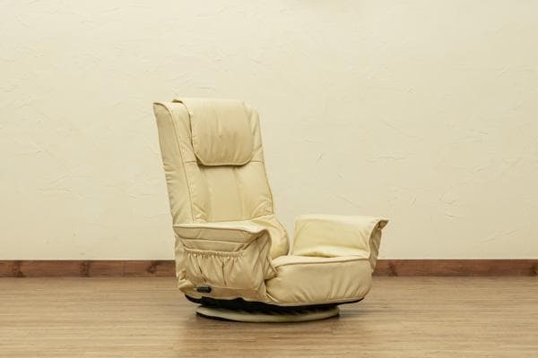 《新品・送料無料》《完成品》レバー式14段回転座椅子　BK/BR/IV