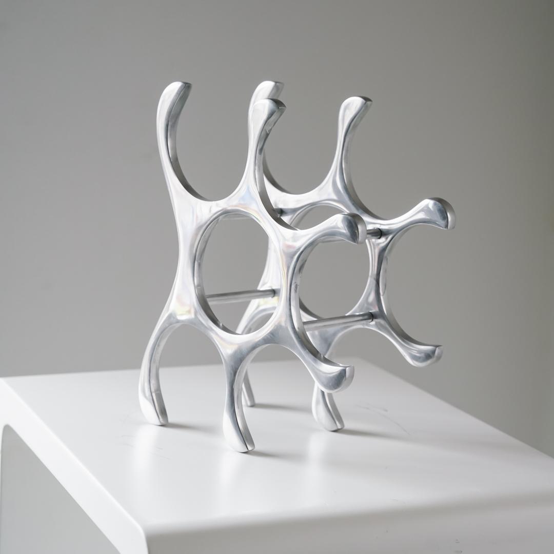 \"Michael Noll\" メタル ワインラック ヴィンテージ オブジェ