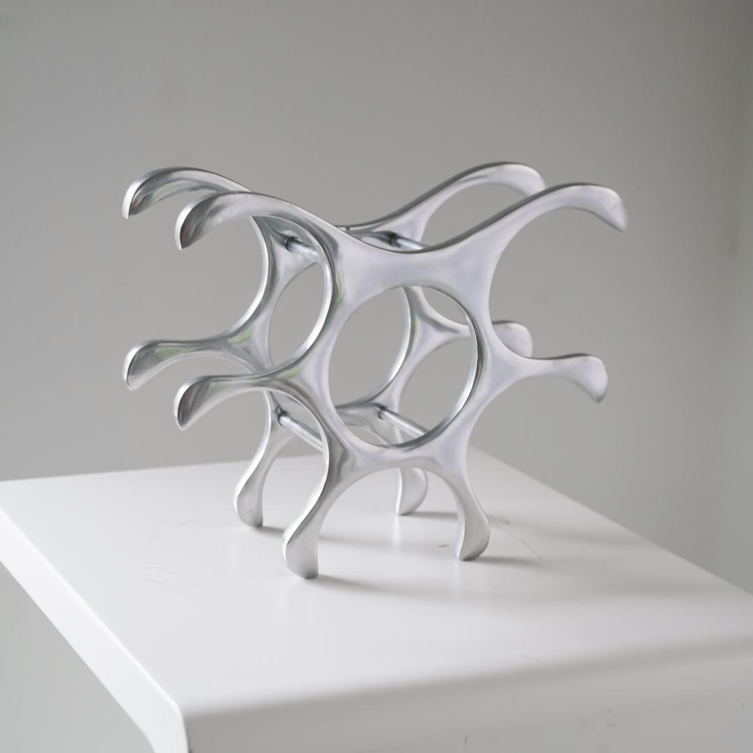 \"Michael Noll\" メタル ワインラック ヴィンテージ オブジェ