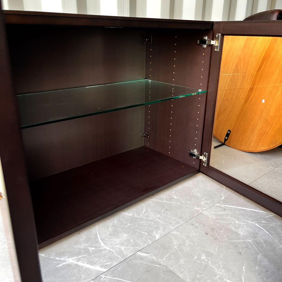 取付無料！アルフレックス コンポーザー 北欧モダン風ガラスドアサイドボード✨