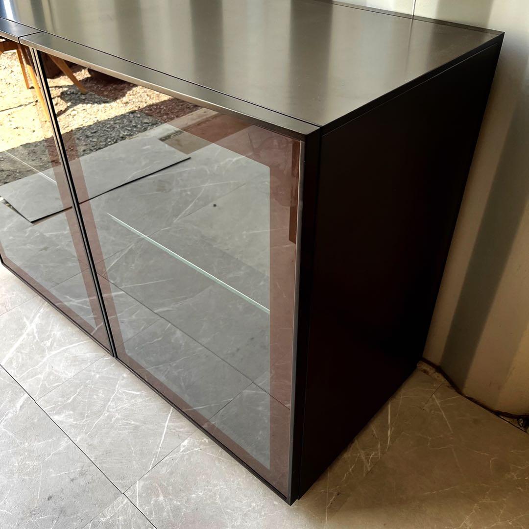 取付無料！アルフレックス コンポーザー 北欧モダン風ガラスドアサイドボード✨