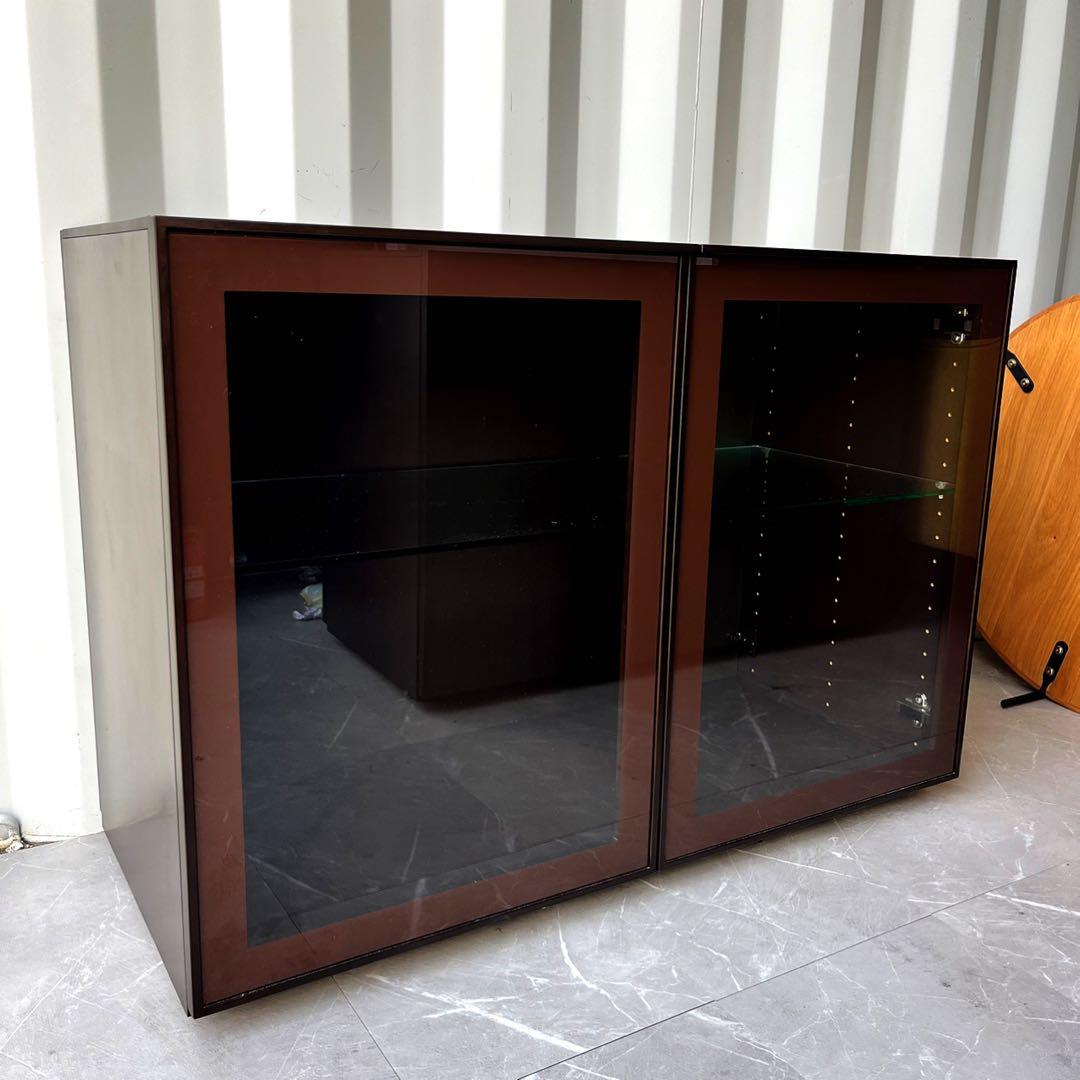 取付無料！アルフレックス コンポーザー 北欧モダン風ガラスドアサイドボード✨