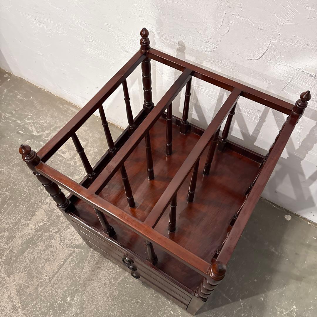 ヴィンテージ　マガジンラック　引き出し付き