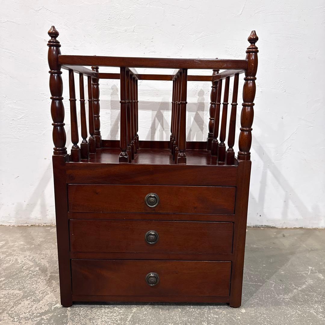 ヴィンテージ　マガジンラック　引き出し付き