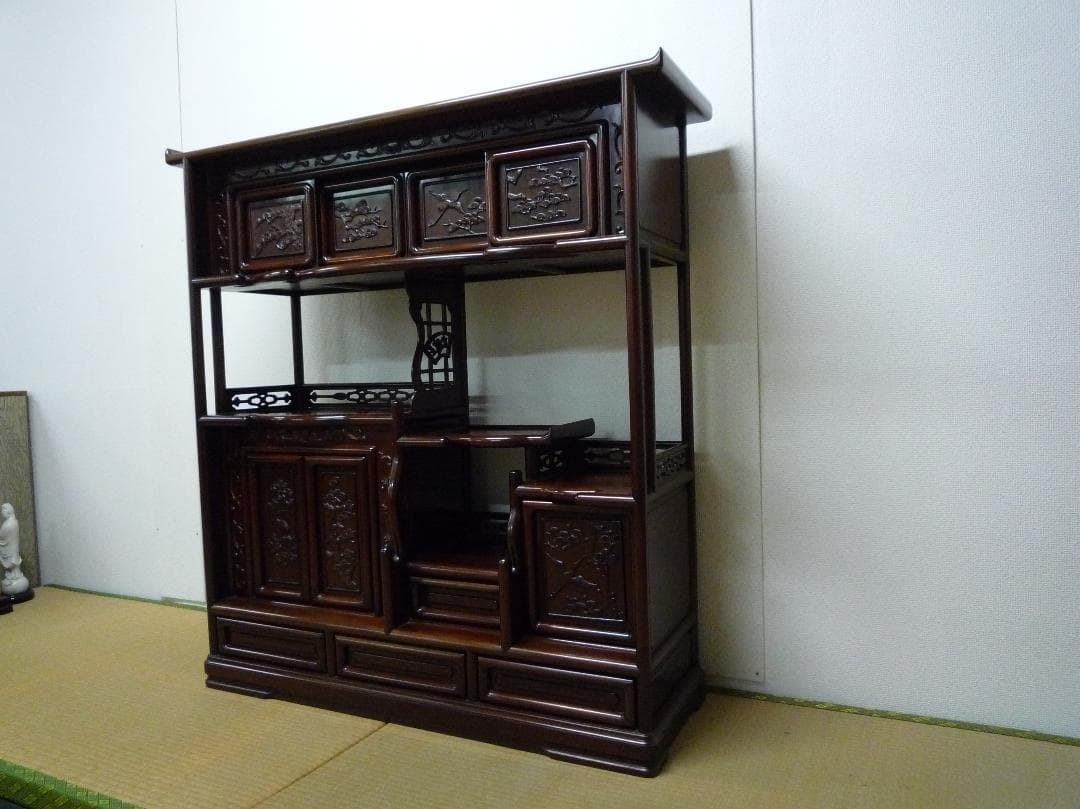 唐木家具　飾り棚