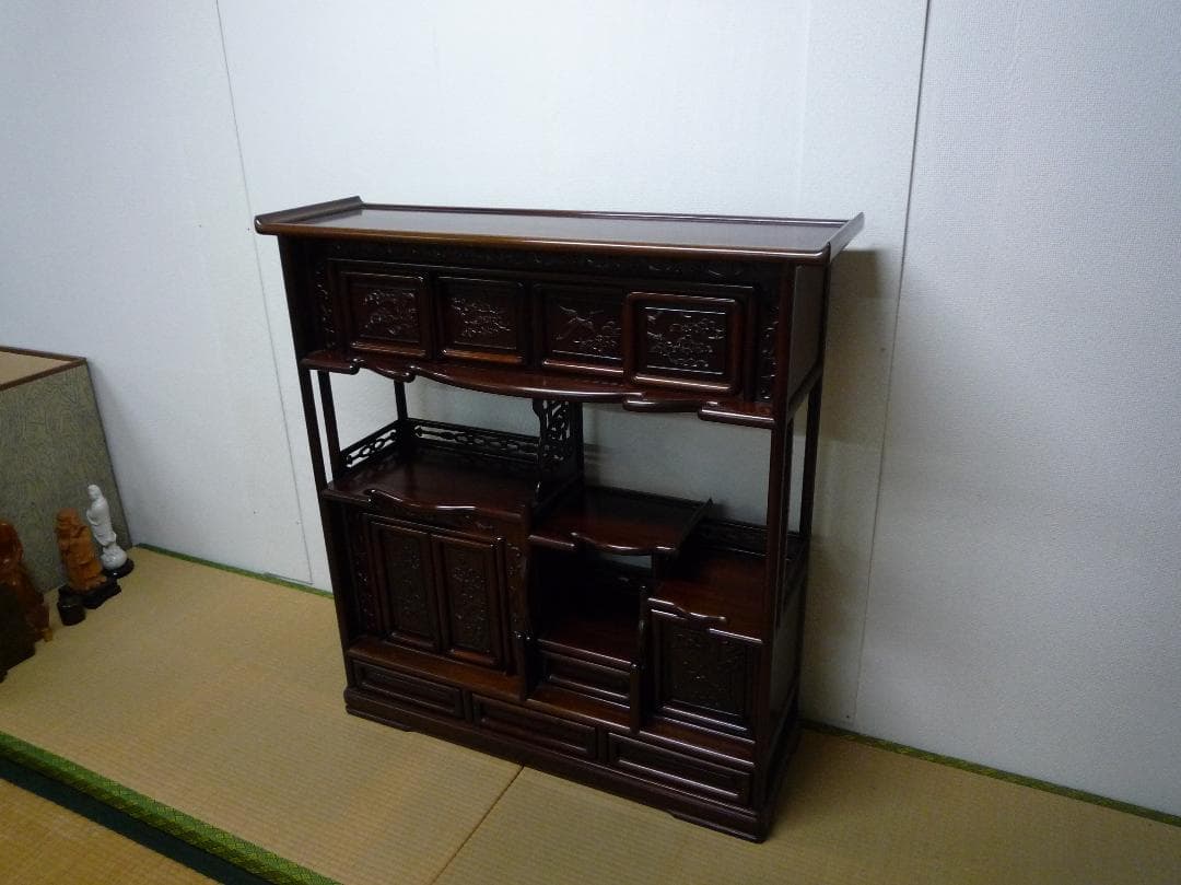 唐木家具　飾り棚