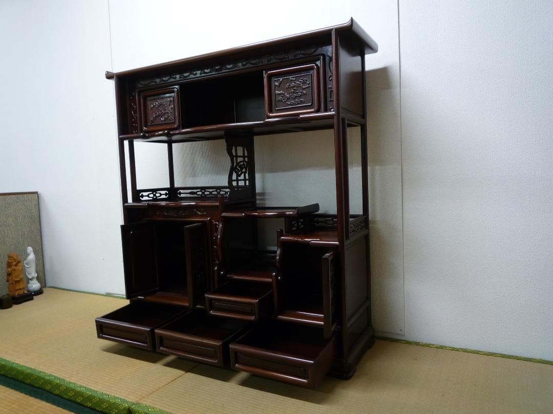 唐木家具　飾り棚