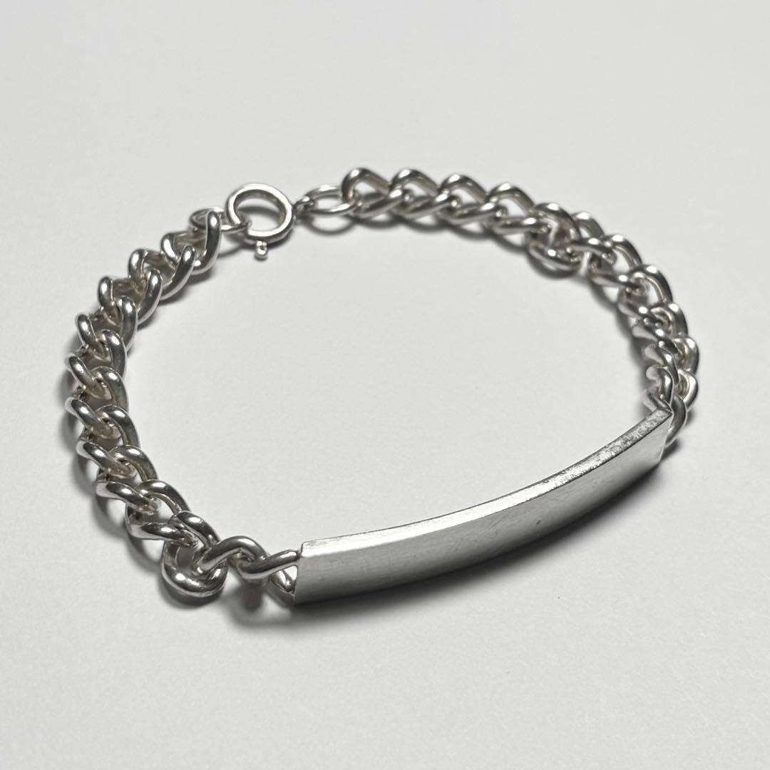 イギリス製 1979年 英国ヴィンテージ IDブレスレット 喜平 シルバー925