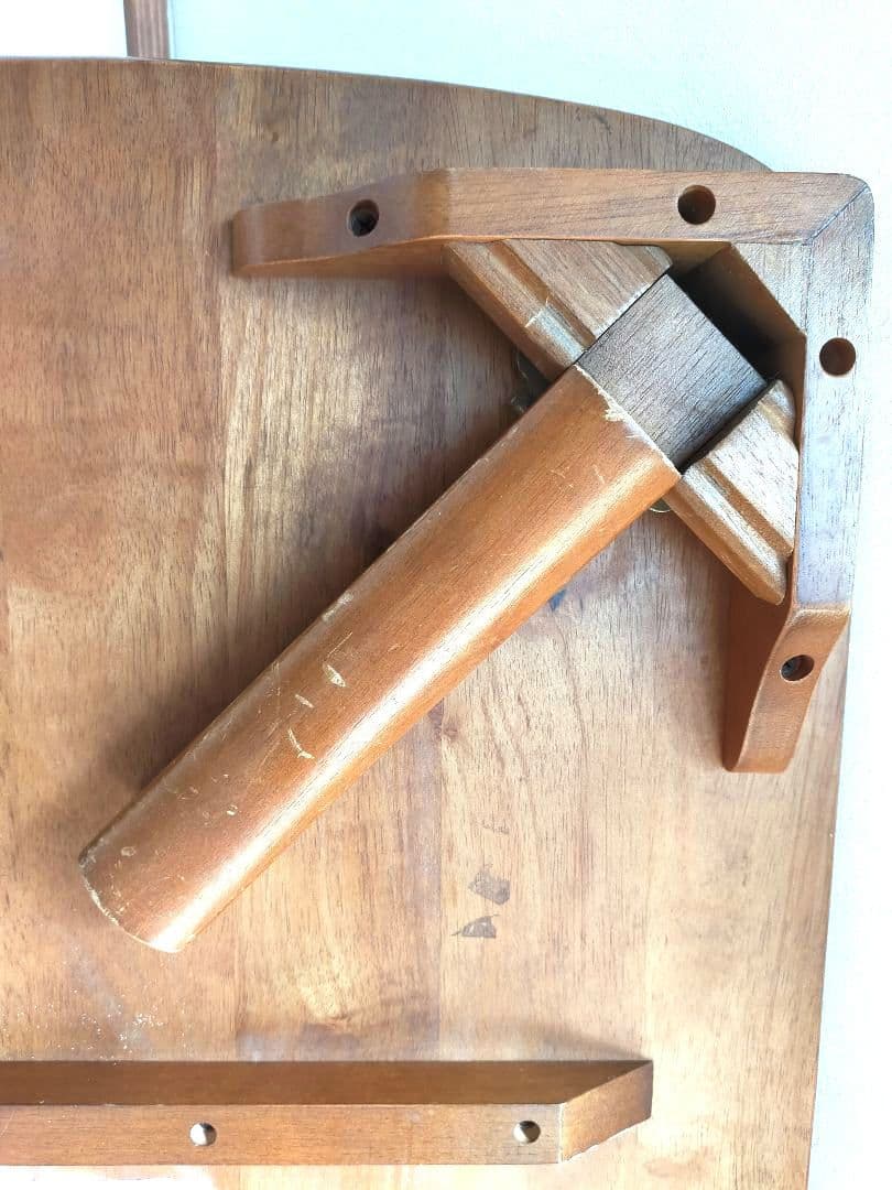 八幡産業　折りたたみテーブル　木製　昭和レトロ　古家具