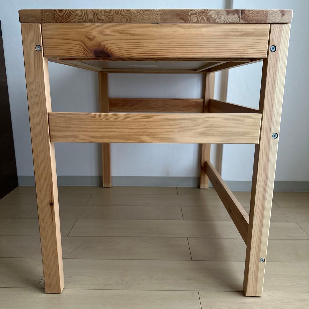 【美品】無印良品　パイン材デスク② 学習机　天然木