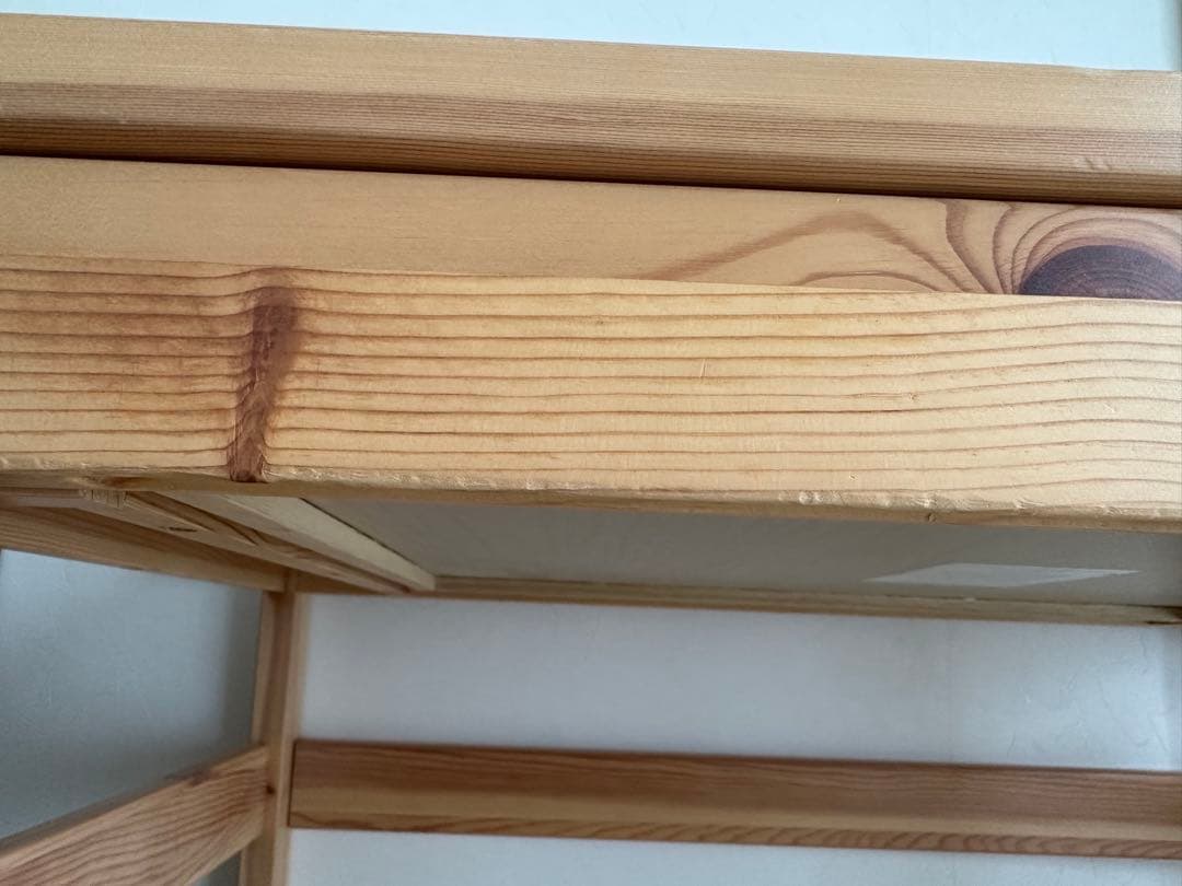 【美品】無印良品　パイン材デスク② 学習机　天然木