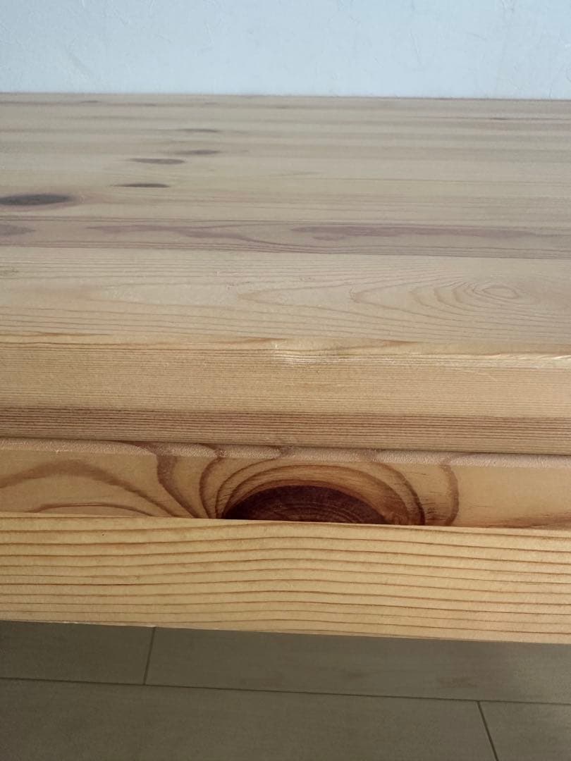 【美品】無印良品　パイン材デスク② 学習机　天然木