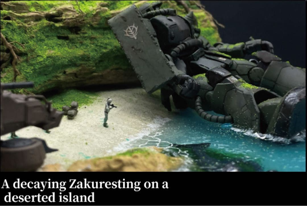 zero様 孤島で眠る 朽ちたザク レジン ジオラマ 1/144 残金分 - メルカリ