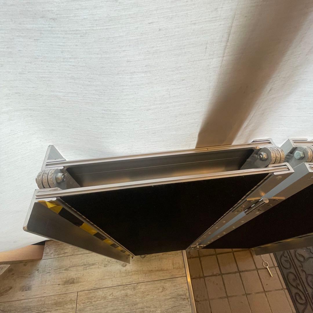 ま*ん様 耐荷重300kg】アルミスロープ 折りたたみ式 車椅子 自転車 持ち手