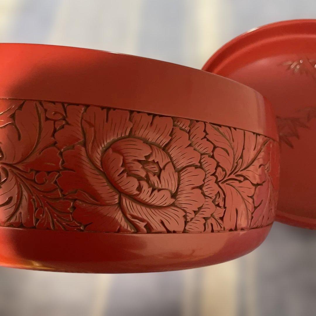 漆塗り茶櫃 村上木彫堆朱 川村庚堂作 - メルカリ