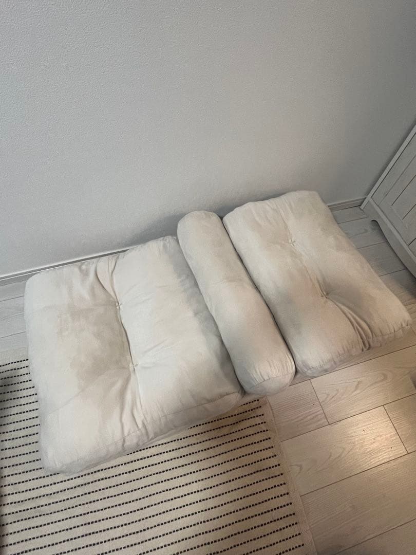 ソファベッド アイボリー