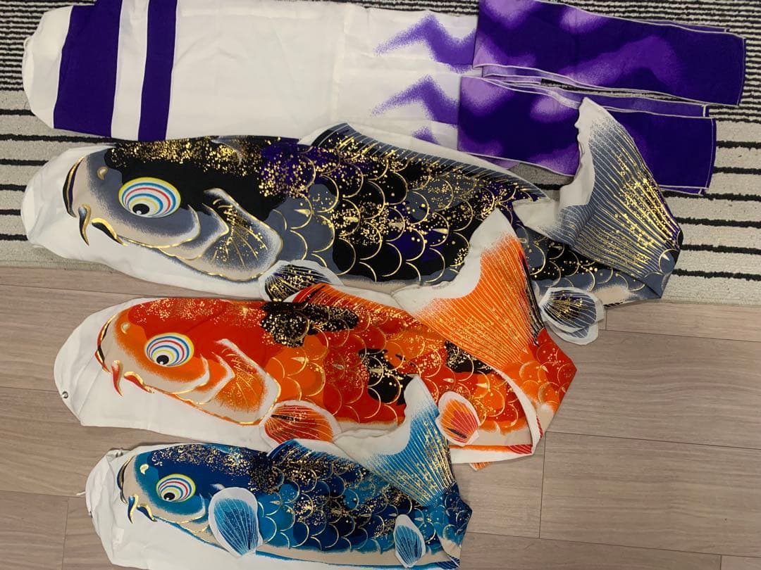 鯉のぼり　使用品　ベランダ1.2Mセット　こいのぼり