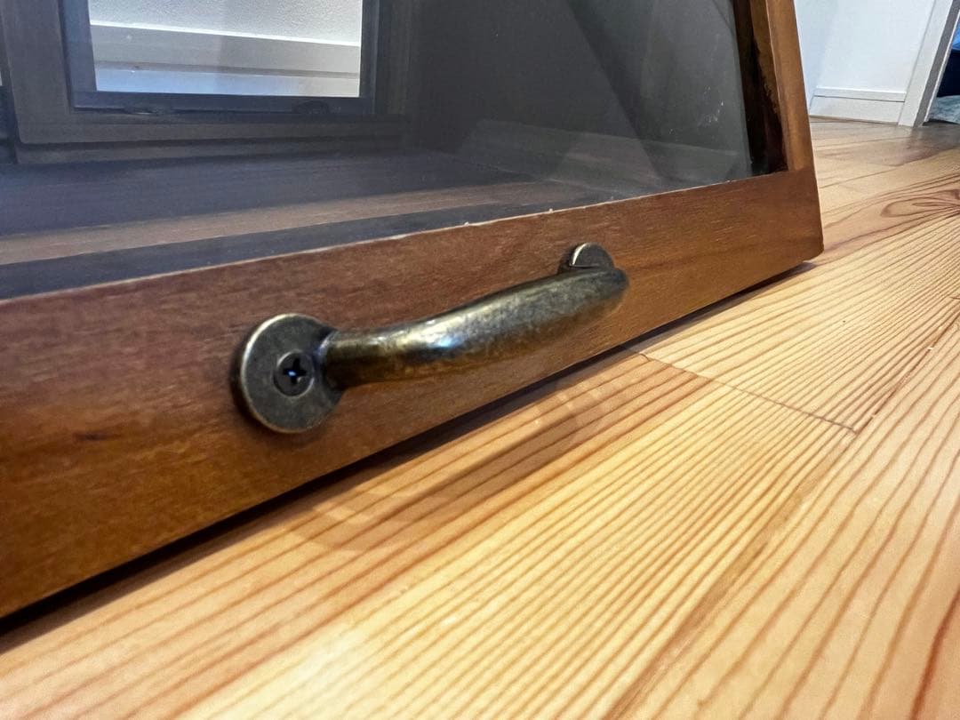 木製 ブレッドケース ショーケース カフェ風 キッチン収納 アンティーク調