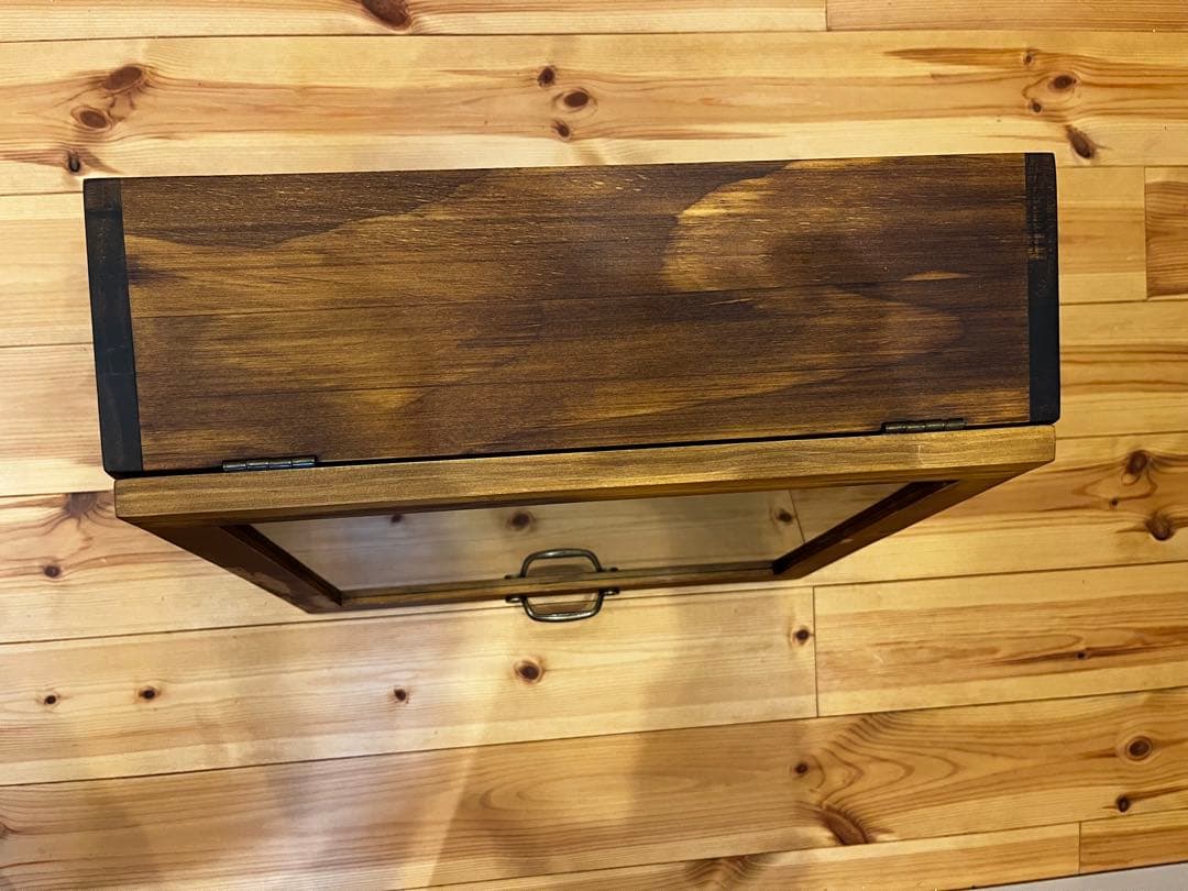 木製 ブレッドケース ショーケース カフェ風 キッチン収納 アンティーク調