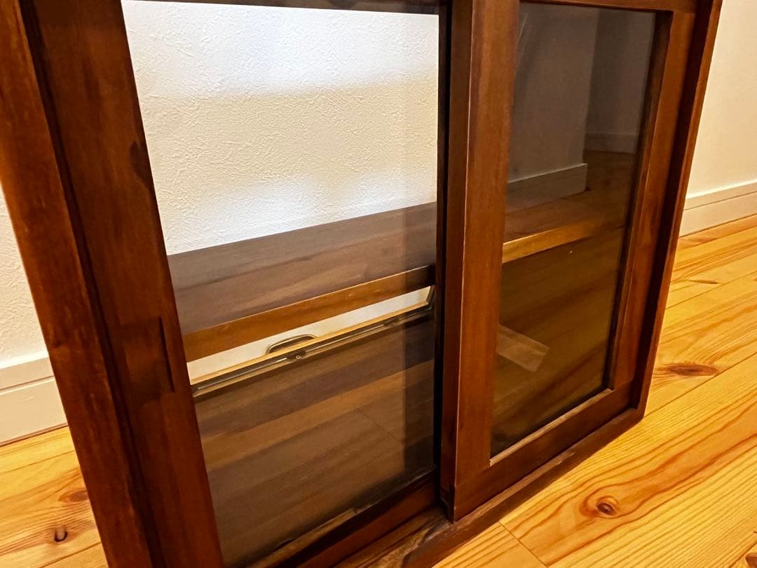 木製 ブレッドケース ショーケース カフェ風 キッチン収納 アンティーク調