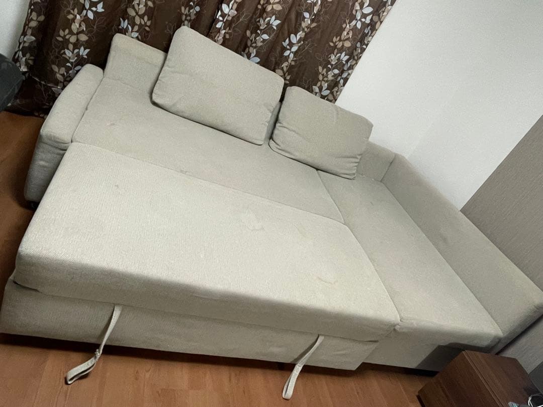 ベージュ コーナーソファ 収納付き　IKEA FRIHETEN