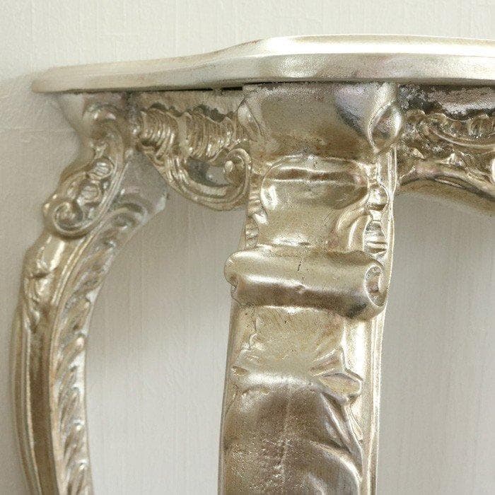 イタリア コンソールテーブル シルバー 85.5cm幅 完成品 猫脚