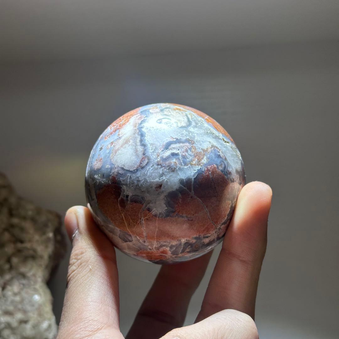 天然石桜瑪瑙のスフィア　丸玉　ご購入前に在庫確認必要G.162