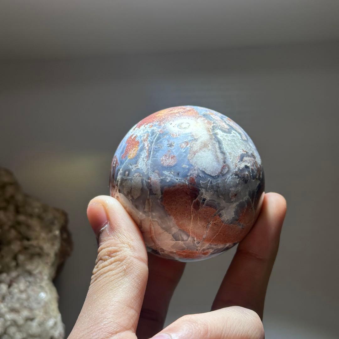 天然石桜瑪瑙のスフィア　丸玉　ご購入前に在庫確認必要G.162