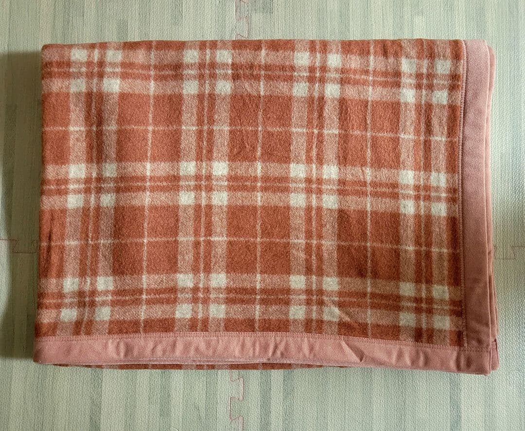 ★美品★西川産業 毛布 2枚セット シングル チェック柄